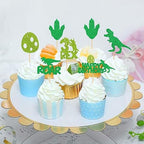 Ercadio 24 Pack Dinosaur 3rd Cupcake Toppers Green 3 Rex Roar Dinosaur Cupcake Picks Dino Egg Happy Birthday Cupcake Toppers Dino Theme Baby Shower Birthday Party Cake Decorations Supplies