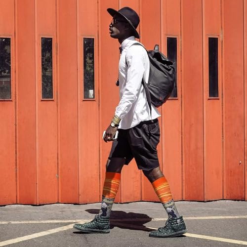 Double Couple 4 Pairs Compression Socks for Men and Women 20-30mmhg knee high Compression Stockings for Sports Running Flying