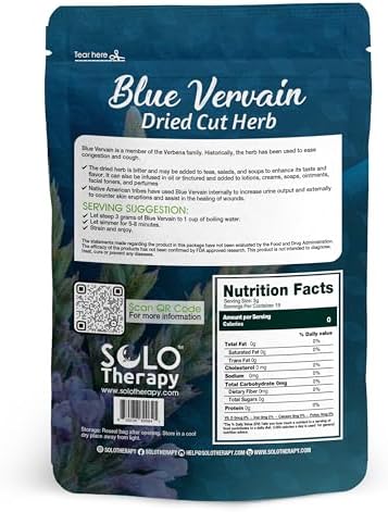 Blue Vervain Herb Cut and Sifted - Resealable Bag - 56 grams - Verbena hastata Premium Quality (Blue Vervain Herb)