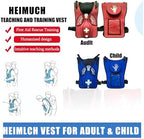 Anti Choking Vest, Adjustable Shoulder Straps and Waist Belt, Airway Obstruction Simulation Training Wearing Vest,for First Responder,Student First Aid Teaching Child-B-Red
