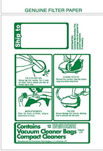 EnviroCare Replacement Vacuum Cleaner Dust Bags Designed to Fit Tristar and Compact Canisters 12 Pack