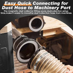 Magnetic Dust Collector System for 4" Shop Vacuums Dust Hose,One-to-Multi Magnetic Dust Collection Starter Kit for Woodwork w/1PK Mag Port Connector+3Set 4" Couplers,Hookup Drum Sander Jointer Planer