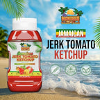 Montego Island Foods Jamaican Jerk Tomato Ketchup – Thick & Rich Premium Ketchup with Scotch Bonnet Peppers, Allspice & Bold Caribbean Spices – All-Natural, Gluten-Free, Vegan – 12 oz Squeeze Bottle