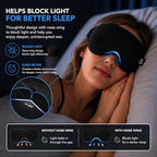 Cool Touch Cotton Eye Sleep Mask for Men & Women, Soft & Breathable, Pressure-Free Design for Side Sleepers, Adjustable Light Blocking Mask for Sleeping, Travel & Naps (Black)