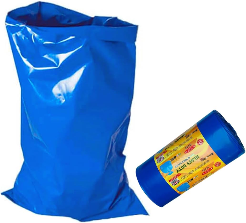 XLarge Heavy Duty Blue Rubble Sacks Builders and DIY Choice Rubble Waste Bags - Pack of 25