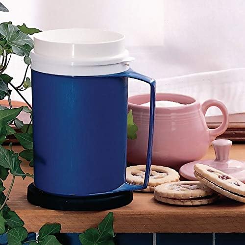 Homecraft Weighted Cup, 12 Oz. Weighted Mug with Lid & Internal Coaster with 8 oz. Additional Weight, Insulated Beverage Container with Secure Lid for Arthritis, Limited Grasp or Shaking Hands