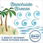 Glad Small Trash Bags 4 Gallon, Febreze Beachside Breeze Garbage Bags, Odor Resistant with Drawstring, 80 Count