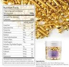 Dazzjoy Edible Gold Pearl Star Sprinkles, Gold Cake Decoration, 130g/4.58oz, Gold Star Pearls Sprinkles for Cake Decorating, Birthday Holiday Party Supplies