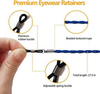 BILIONE Eyeglass Strap, 6Pcs Premium Glasses Holder Chains, Multicolor Eyewear Retainer for Women Men and Kids