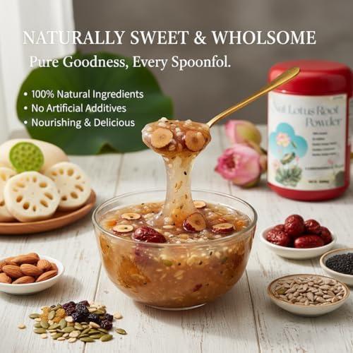 Nut and Lotus Root Powder Lotus Seed Soup, 500g Ready to Eat Breakfast