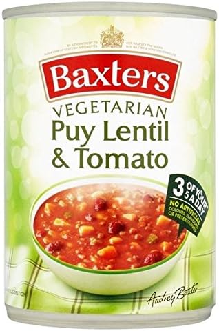 Baxters Vegetarian Puy Lentil & Tomato Soup 400g - Pack of 2