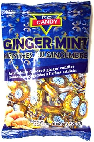 KC Candy Original Ginger Mint Candy (Pack of 3) 3.2 oz Bags