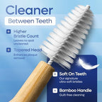 SmartLifeco Bamboo Interdental Brushes (10 Count) - Eco-Friendly Reusable Dental Picks, Flexible Soft Bristles, Superior Gum & Teeth Cleaning, Toothpicks for Braces, PikStik - Wide Gaps