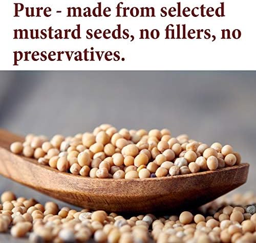 The Spice Way Yellow Mustard Seed - (6oz) whole seeds for Pickling and making ground mustard for cooking, resealable bag