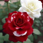 20 Rare Twin Red White Rose Flower Seeds for Planting - Captivating Garden Blooms Non GMO Heirloom Garden - Planting Instructions for Easy Grow - Great Gardening Gifts