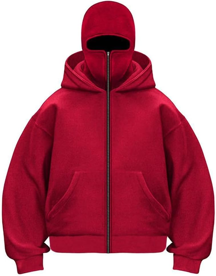 Men Hoodies Casual Double Hoodies Outerwear with Zip Pockets Long Sleeve Sweatshirt Sports Hooded Jacket Coat