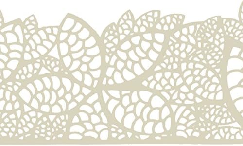 Funshowcase Large Pre-Made Ready to Use Edible Cake Lace Cherry Blossom Ivory White 14-inch 10-piece Set