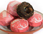 Puerh Tea Cake 80Pcs / 16.93oz 2015 Year Ripe Shu Lotus Leaf Flavored - Chinese Yunnan Puer Pu'er Pu-erh Tea - Mini Tuocha