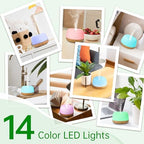 ASAKUKI Essential Oil Diffuser, 300ml Ultrasonic Aromatherapy Oil Humidifier with 7 Colors LED Lights, 2 Mist Mode for Home, Gift for Mom (Wood Grain)