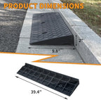 Curb Ramp 2" Rise Rubber Curb Ramps for Driveway Curb Ramps for Sidewalks Car Ramps Door Threshold Ramp Shed Ramps for Riding Mower 7000 LB Capacity