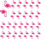 50PCS Flamingo Cupcake Toppers, 3D Pink Flamingo Cupcake Toppers, Tropica Themed Toothpicks Decorations for Baby Shower Summer Party Wedding Birthday Party Cake Decorations