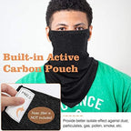 MoKo Scarf Mask Bandana with Ear Loops 3 Pack, Neck Gaiter Balaclava with Filter Pocket UV Protection Mask