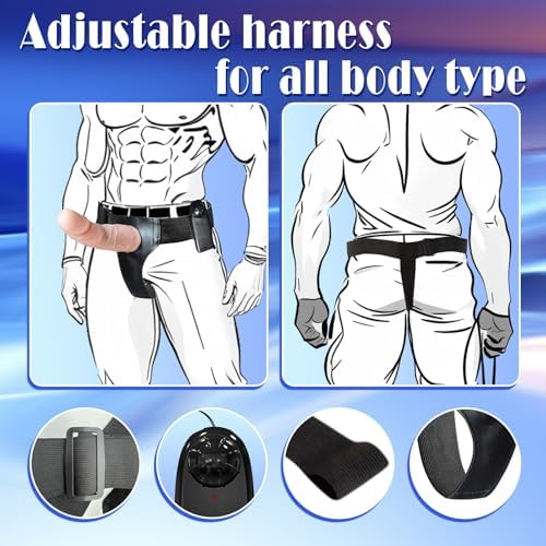 Strap On Vibrating Dildo for Men Vibrator with Variable Speed Vibration Remote Control Adjustable Strap on Harness Hollow Penis Enlarger G Spot Clitoral Stimulation Adult Sex Toy for Women Couples