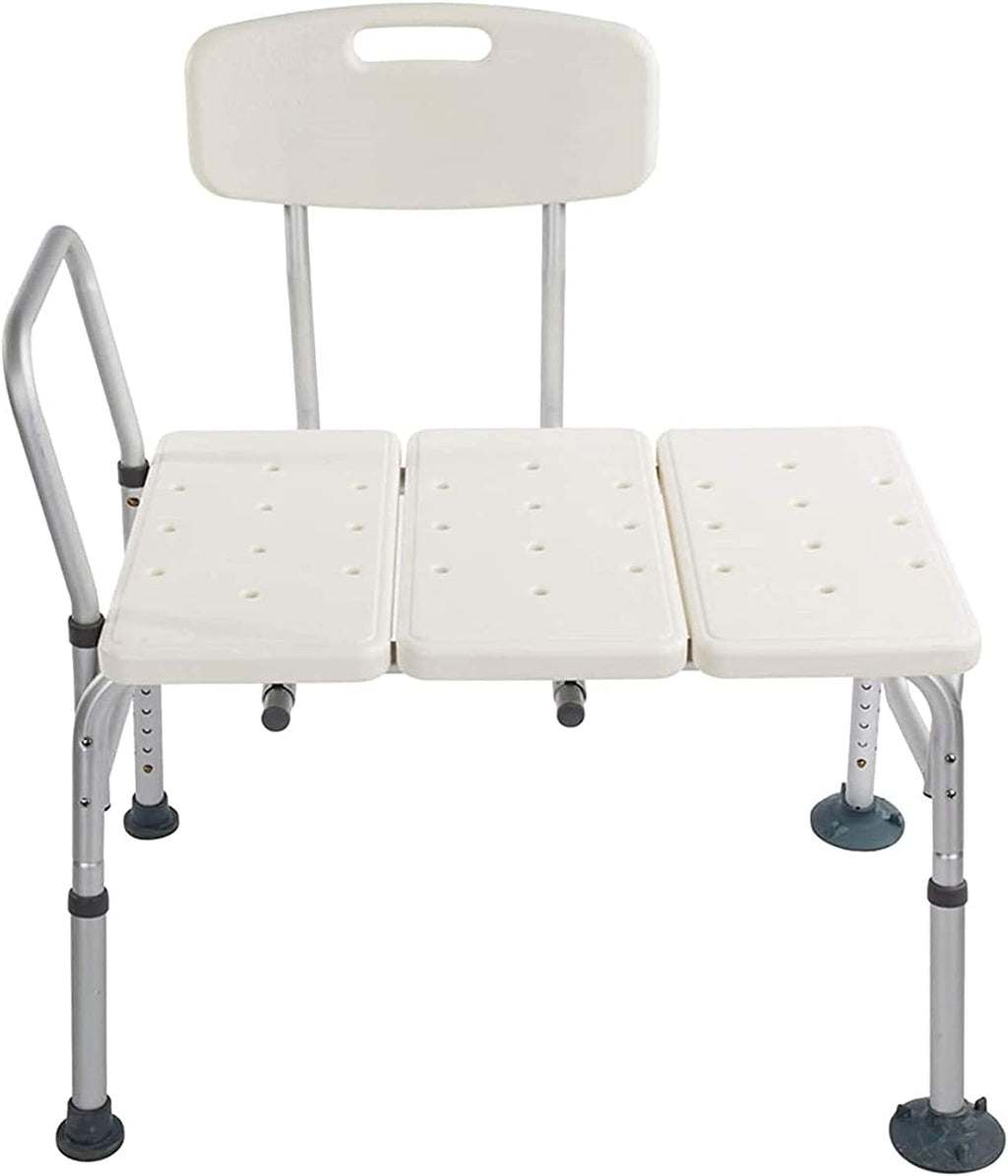 Shower Seat,Shower Chairs for Seniors,Shower Bench Seat with Back Safety Support Adjustable Elderly Bath Tub Chair Shower Stool Bathroom Toilet Stool Aluminum Alloy,Shower Bench,Wh