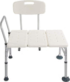 Shower Seat,Shower Chairs for Seniors,Shower Bench Seat with Back Safety Support Adjustable Elderly Bath Tub Chair Shower Stool Bathroom Toilet Stool Aluminum Alloy,Shower Bench,Wh