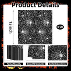 50 Count Halloween Spider Web Paper Napkins, Disposable Black Scary Spiderweb Party Napkins for Trick-or-Treat, Horror Haunted House, Spooky Birthday Gatherings, Cobweb-Themed Table Decorations