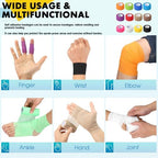 24 Pack Self Adhesive Bandage Wrap, 1 in x 5 Yards Non-Woven Self Adherent Cohesive Bandage, Vet Wrap Wound Tape for Thumb Finger Wrist Knee Ankle, White