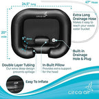Circa Air Portable Shampoo Bowls For Home - Inflatable Hair Washing Basin For Bedridden and Station for Kids, Portable Sink for Washing Hair, Dread Locs Detox Tub Blow Up Shampoo Basin, Loc Bath