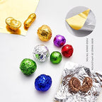 300PCS Chequer Foil Candy Wrappers, 3.9x3.9 inches Golden Aluminium Candy Wrappers Square Chocolate Molds Sugar Tin Foil Wrappers for DIY Candy Chocolate Packaging by Party Wedding Birthday