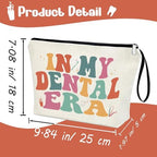 Dental Gifts Dentist Gift Dental Hygienist Gifts Dental Assistant Office Gifts Makeup Bag IN MY DENTAL ERA Singer Fans Dentist Accessories Cosmetic Zipper Pouch Teeth Care Gifts for Graduation Class