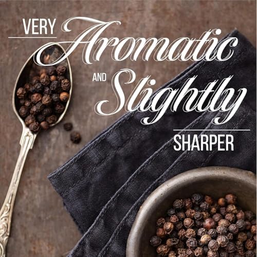 The Spice Lab Black Tellicherry Peppercorns for Grinder Packed in the USA - Steam Sterilized Kosher Non-GMO All Natural Black Pepper 5015 (18 Oz)