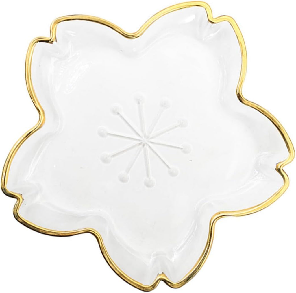 Zerodeko 1pc Glass Dessert Plate Creative Japanese Style Serving Tray for Fruits Snacks and Breakfast Versatile and Attractive Tableware