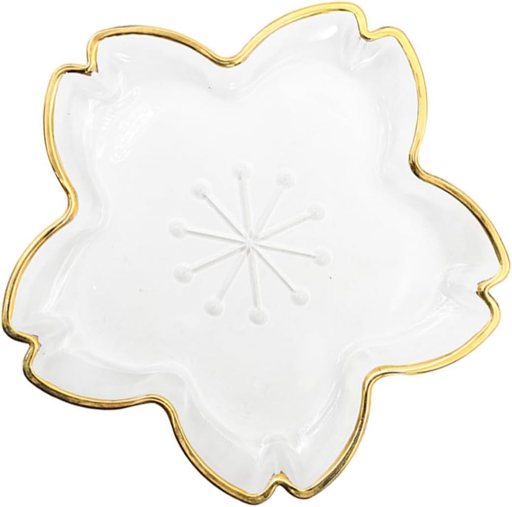 Zerodeko 1pc Glass Dessert Plate Creative Japanese Style Serving Tray for Fruits Snacks and Breakfast Versatile and Attractive Tableware