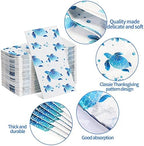 Yisong 200 Pcs Turtle Disposable Hand Towels Paper Napkins for Bathroom Guest Decorative Soft Towels Ocean Party Supplies Summer Sea Decoration for Graduation Birthday Holiday Wedding Baby Shower