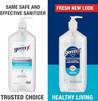 Germ-X Advanced Hand Sanitizer, 34 Fl Oz (1 Liter), Less Drying Moisturizing Clear Gel, No Rinse Formula, Large Family Size Pump Bottle