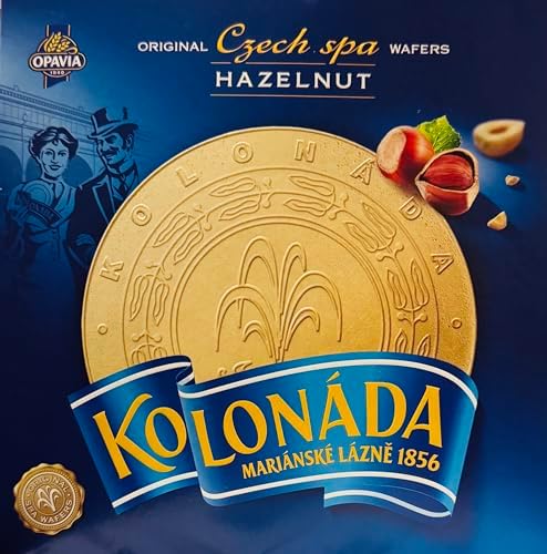 Opavia Tradicni lazenske oplatky Kolonada 175g Original Czech Spa Round Wafers with Nuts Filling (3-Pack)