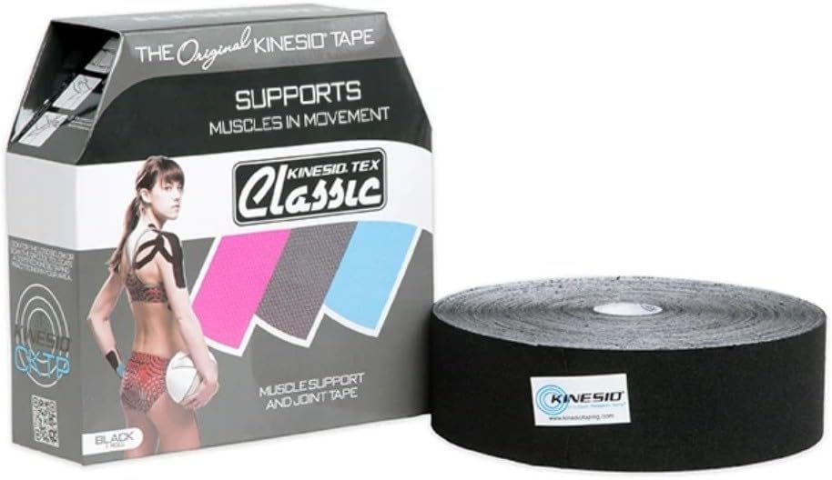 Kinesio Taping - Elastic Therapeutic Athletic Tape Tex Classic - Bulk Roll - Black – 2 in. x 103 ft