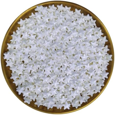 10mm White Sprinkles Edible Stars Cake Decorating Stars Cake Decorations Cupcake Toppers Cookie Decorating Perfect for Cakes,Cupcakes,Desserts Toppings 3OZ