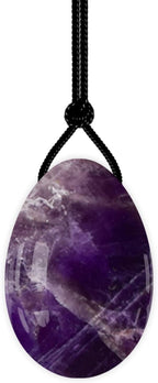 Yoni Eggs Rose Quartz Jade Egg Drilled Amethyst Balls for Women Kegel Exercise Natural Crystal Kegel Eggs,Amethyst,S-3x2cm