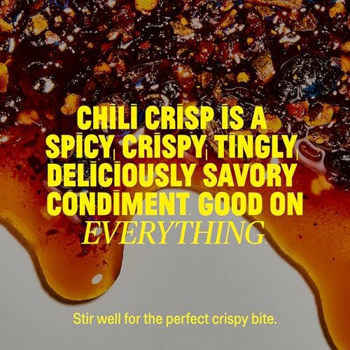 FLYBYJING Xtra Spicy Sichuan Chili Crisp: Premium Chili Oil w/Crunchy Garlic and Shallots - Spicy, Savory, Vegan, Sugar Free Hot Sauce - Good on Noodles, Proteins, Veggies & Anything, 6oz (Pack of 1)