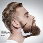 BRRNOO Chin Beard Trimmer Guide, Adjustable Headband Beard Trimming Tool, Flexible Neckline Guide for Precise Shaping, with Elastic Headband for Secure Fit