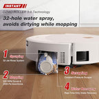 Yeedi M16 Infinity Robot Vacuum & Mop, 30000Pa Blast Suction, Infinity Runtime, Instant Self-Cleaning OZMO Roller Mop, Hot Water Wash & Hot Air Dry Omni Station, ZeroTangle 4.0, AI Obstacle Avoidance