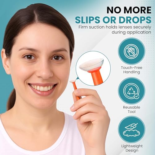 Sports Vision's 3 Pieces Orange Contact Hard Lens Only Suction Holder Inserter/Remover Prosthetic Eyes & Scleral Lenses