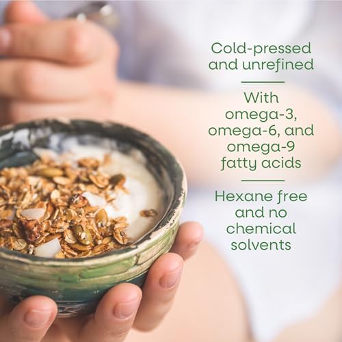 Nature's Way Organic Flax Oil Super Lignan, Cold-Pressed Flaxseed Oil with Omega-3 ALA, Unrefined Organic Liquid Flax Oil Supplement, Unflavored, 24 Fl Oz