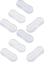 8Pcs Transparent Toilet Seat Bumper Set, Silicone Strong Adhesive Toilet Seats Lid Bumpers, Toilet Seat Buffers, Toilet Lid Rubber Pads for, Home, Hotel and Hospital Toilets