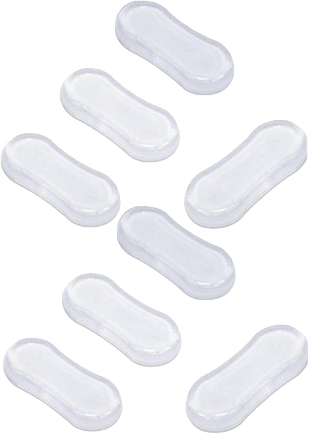 8Pcs Transparent Toilet Seat Bumper Set, Silicone Strong Adhesive Toilet Seats Lid Bumpers, Toilet Seat Buffers, Toilet Lid Rubber Pads for, Home, Hotel and Hospital Toilets